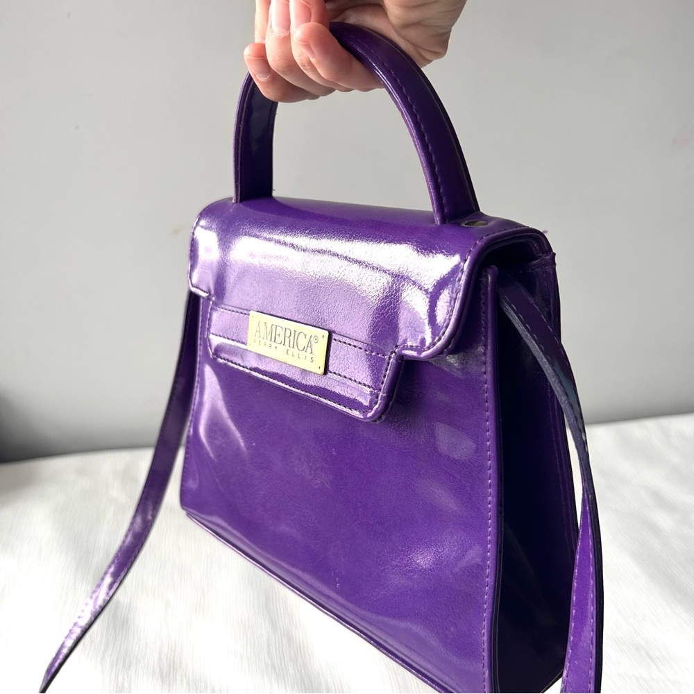 Vintage Perry Ellis Purple Crossbody Bag